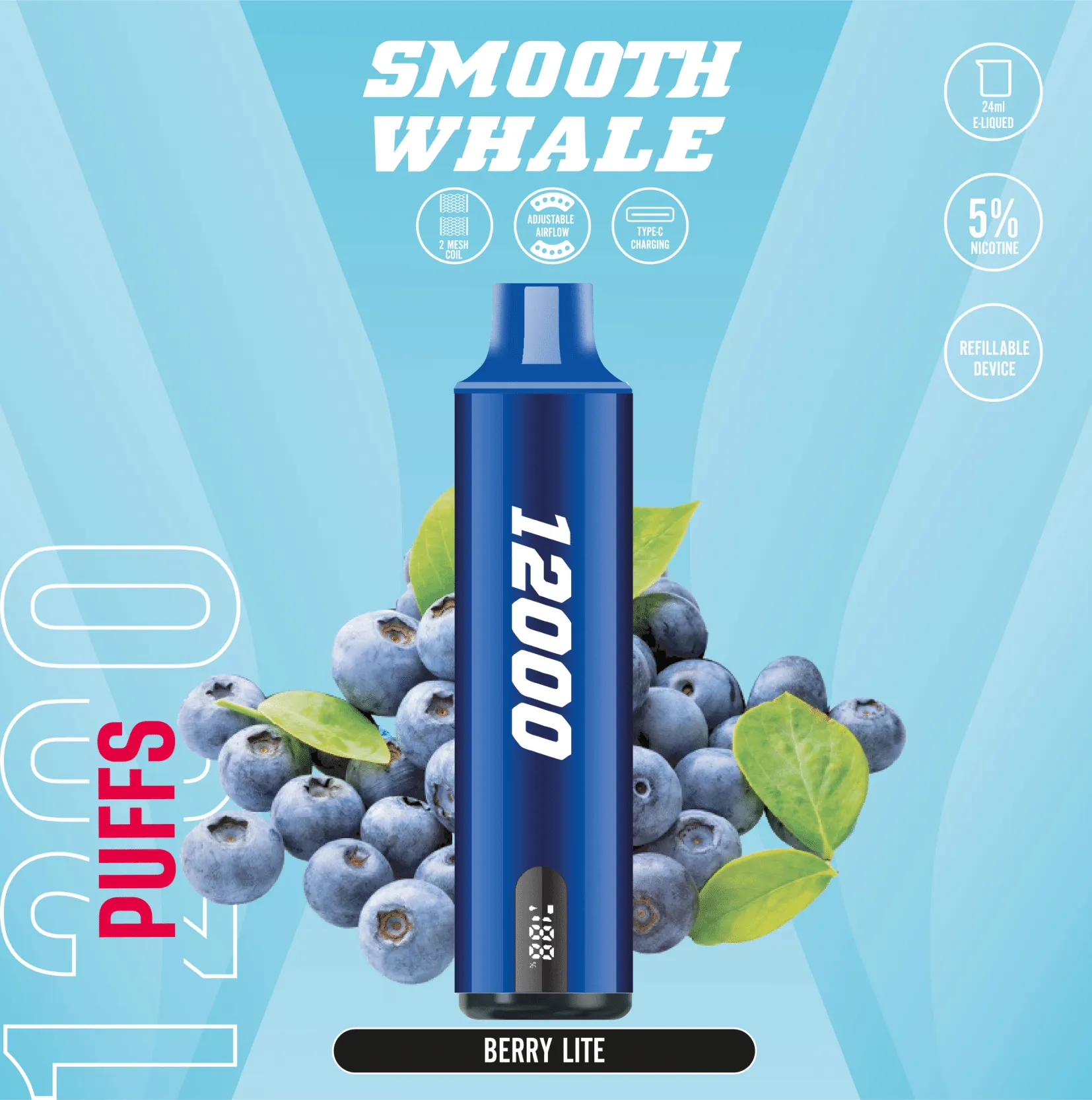 Smooth Whale 12000 Puffs Disposable Vape - Image 3