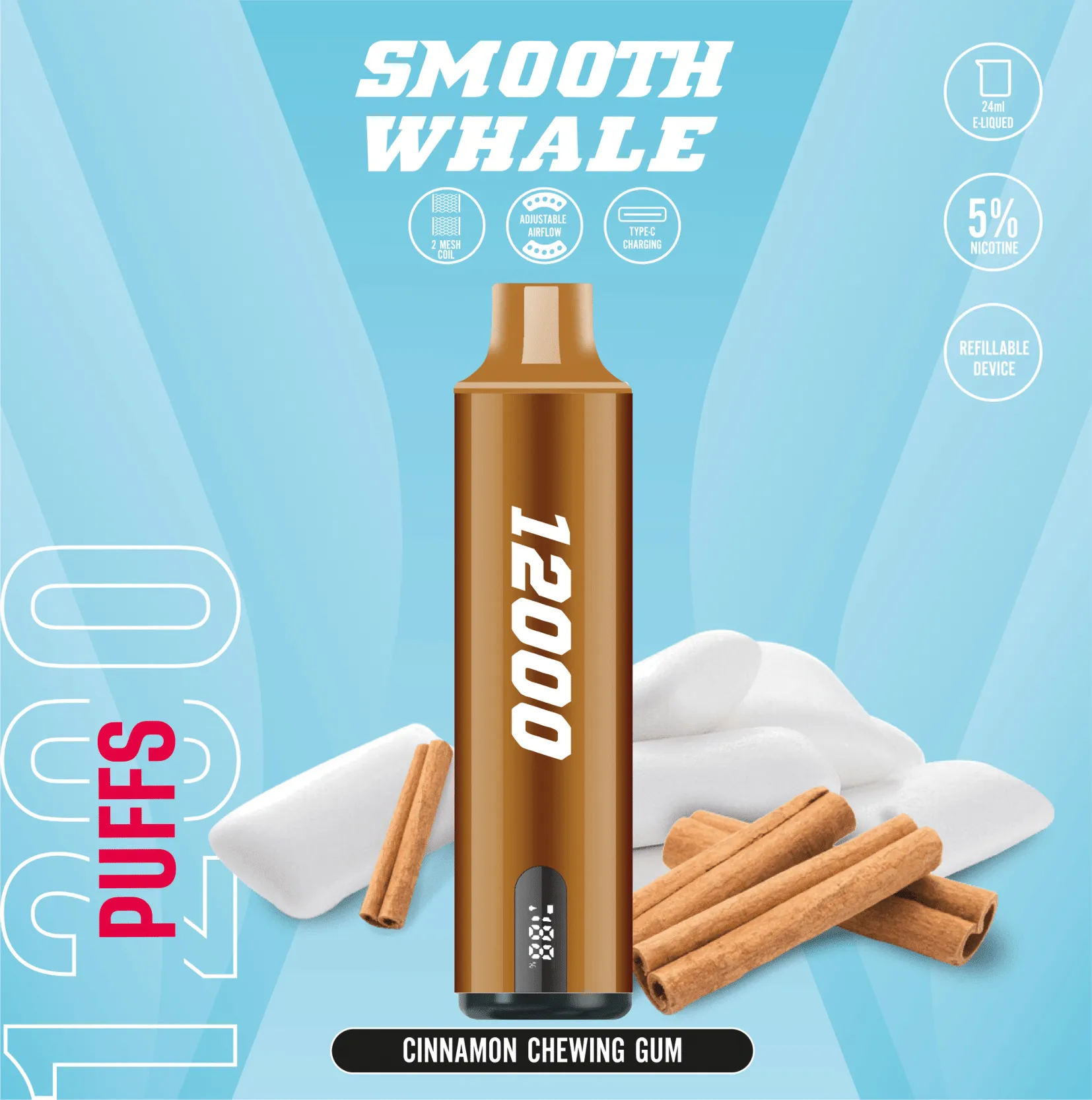 Smooth Whale 12000 Puffs Disposable Vape - Image 12