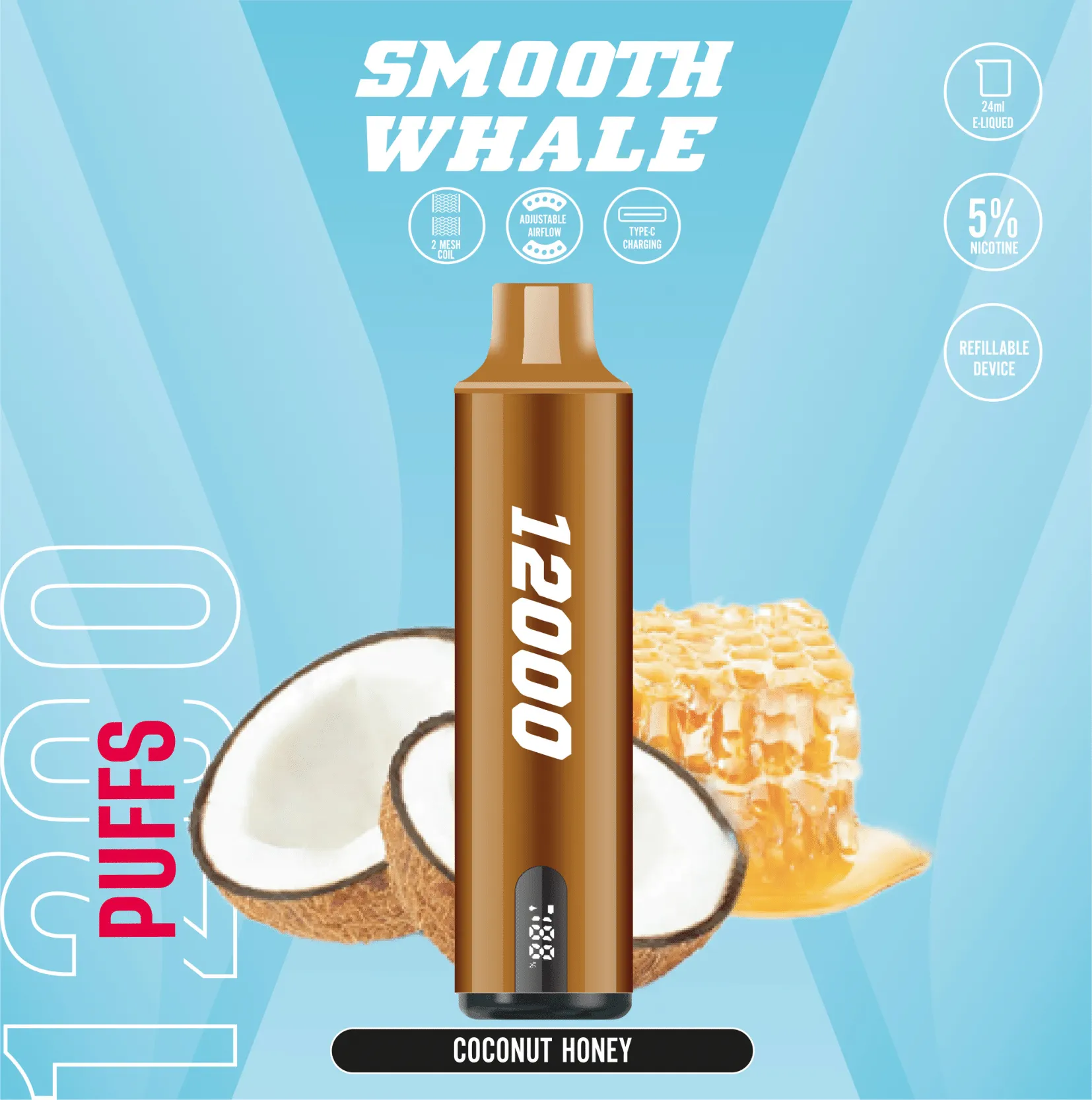Smooth Whale 12000 Puffs Disposable Vape - Image 9