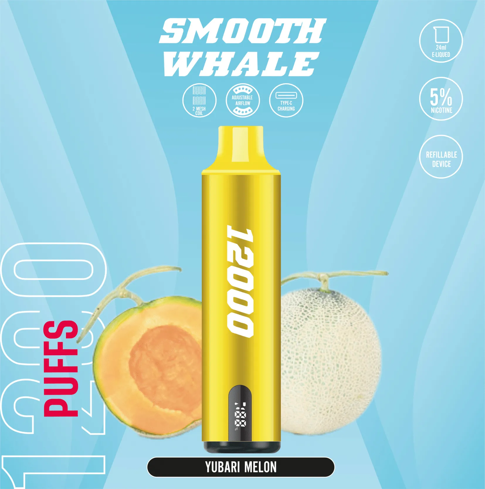 Smooth Whale 12000 Puffs Disposable Vape - Image 2